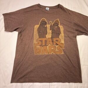 Star Wars Jawa Graphic T Shirt Men's Brown Short Sleeve Tee